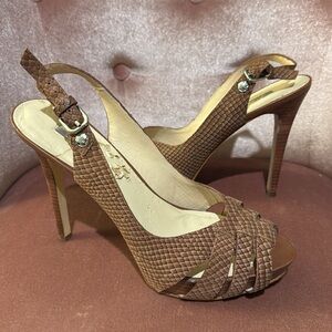 Y2K Vintage Guess Brown Leather Heels